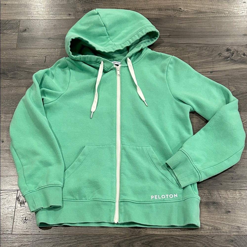 Peloton Womens Mint Green Zip-Up Hoodie